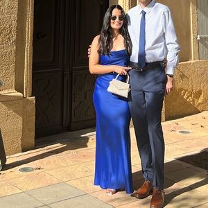 Blue meshki dress size small worn once